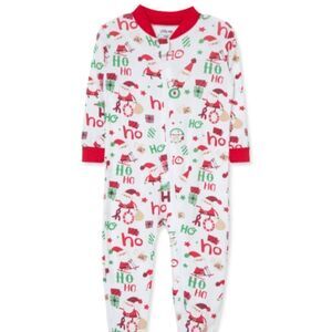 Little Me Holiday Bamboo Santa Footie NWT size  NB NWT